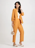 Linen-Blend Pull-On Pants
