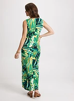 Tropical Print Maxi Dress