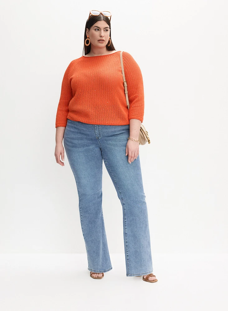Pull en tricot ajouré