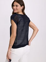 Metallic Knit Pullover