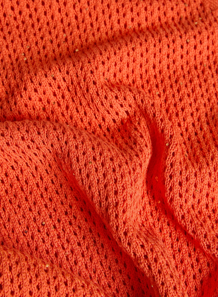 Pull en tricot ajouré