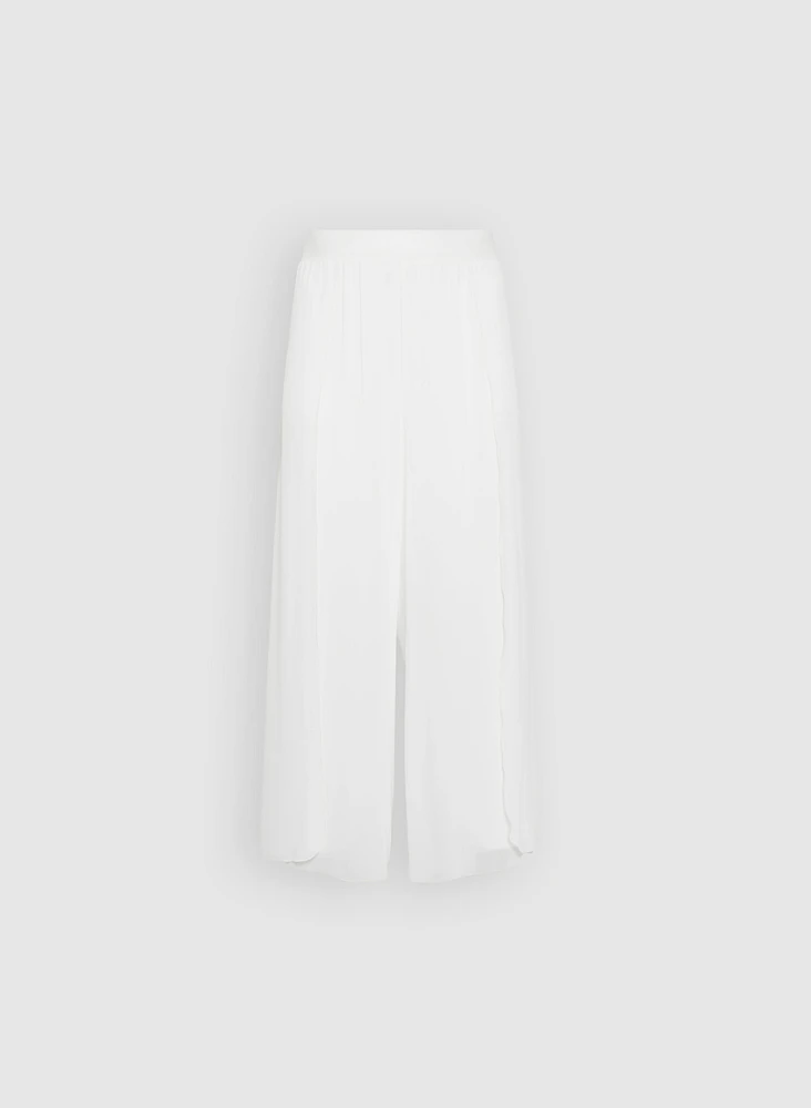 Olivia Chiffon Wide-Leg Pants
