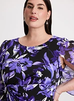 Short Floral Print Cocktail Dress