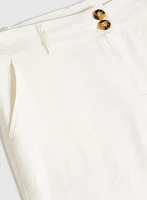 Pantalon Olivia large en mélange de lin
