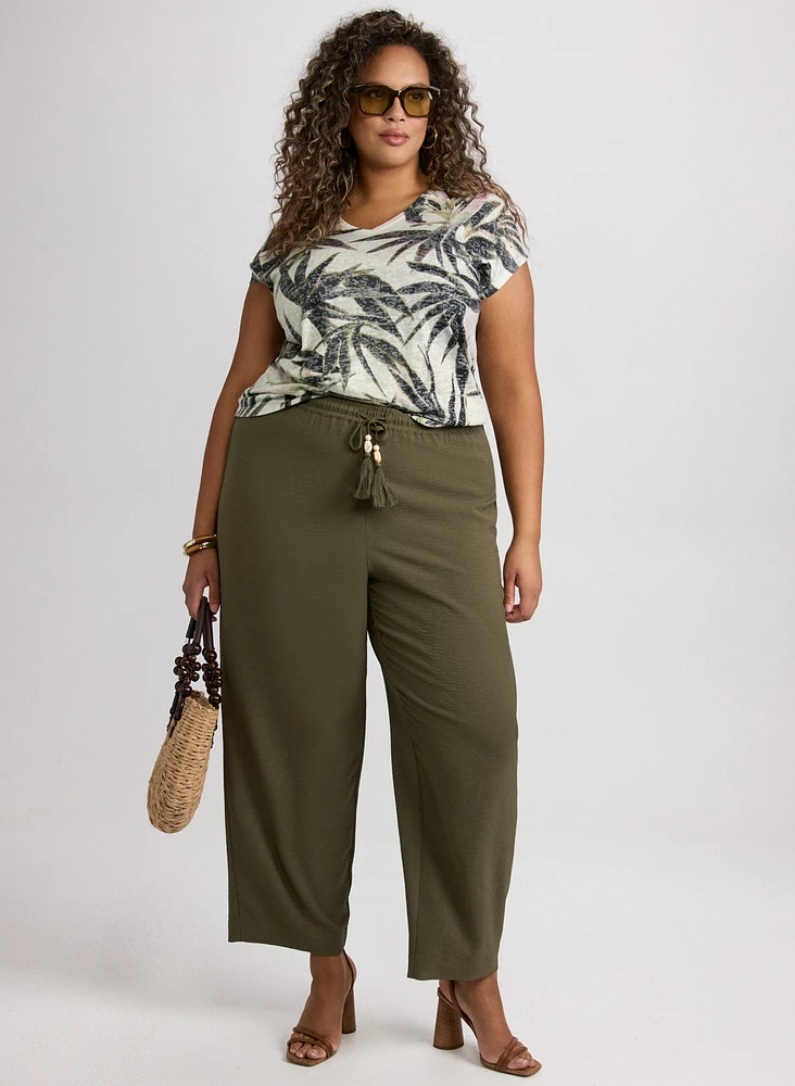 Embellished Palm Print T-Shirt