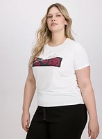 T-shirt à imprimé de roses