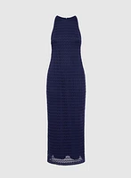 Crochet Knit Midi Dress