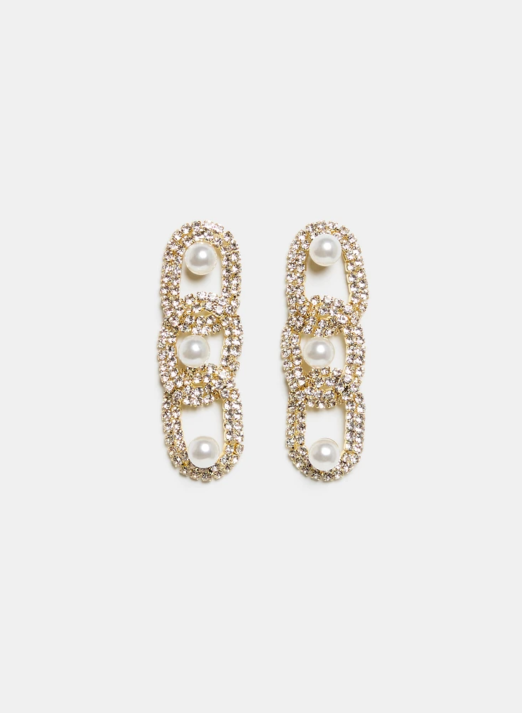 Tiered Oval Earrings
