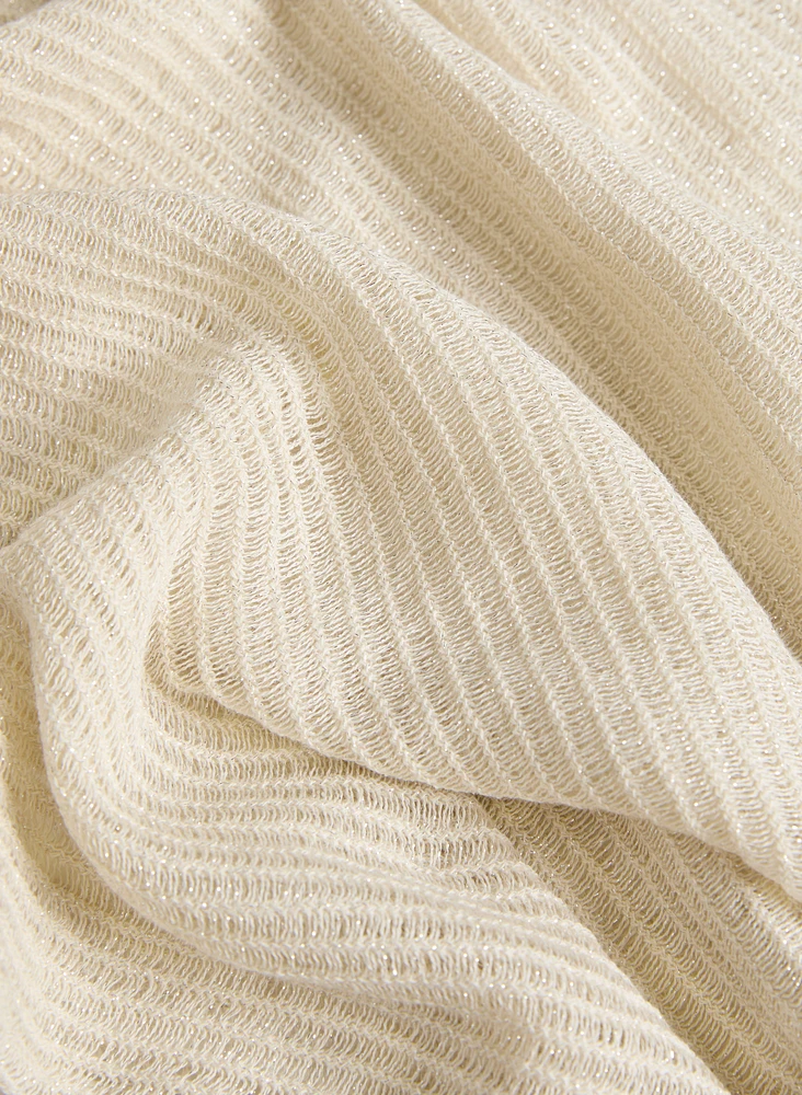 Metallic Knit Pullover