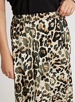 Long Leopard Print Skirt