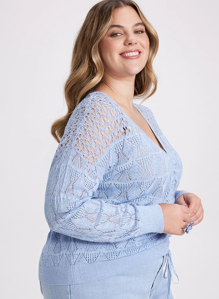 Pointelle Knit Sweater