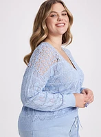 Pointelle Knit Sweater