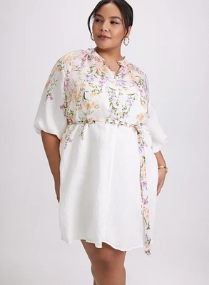 Floral 3/4 Sleeve Dress