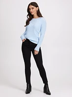 Crystal Button Embellished Sweater