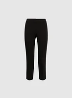 Sofia Rhinestone Trim Slim-Leg Pants - Short