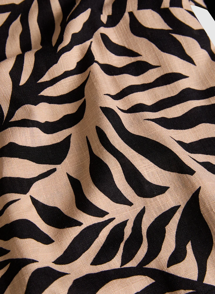 Palm Leaf Print Blouse