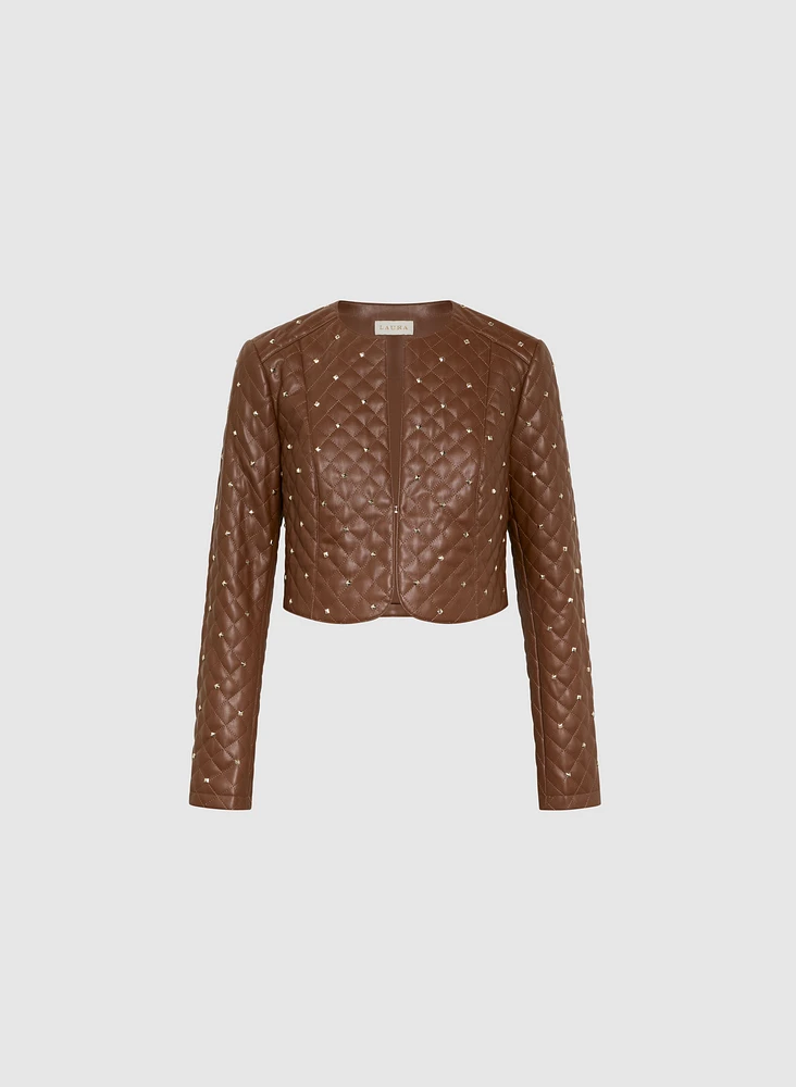 Studded Vegan Leather Jacket