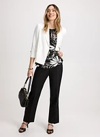 Leaf Print Peplum Top