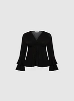 Melanie Lyne - Tiered Bell Sleeve Top