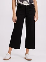 Wide-Leg Cropped Jeans