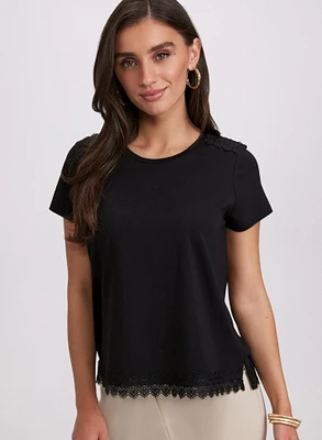 Crochet Trim T-Shirt