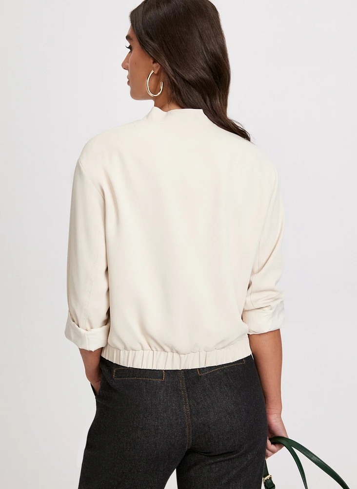 Flap Pocket Bomber Jacket