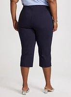 Slit Detail Straight Leg Capris