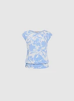 Floral Print Cap Sleeve Top