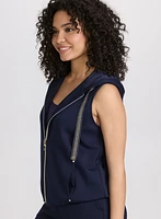 Sleeveless Zip-Up Top