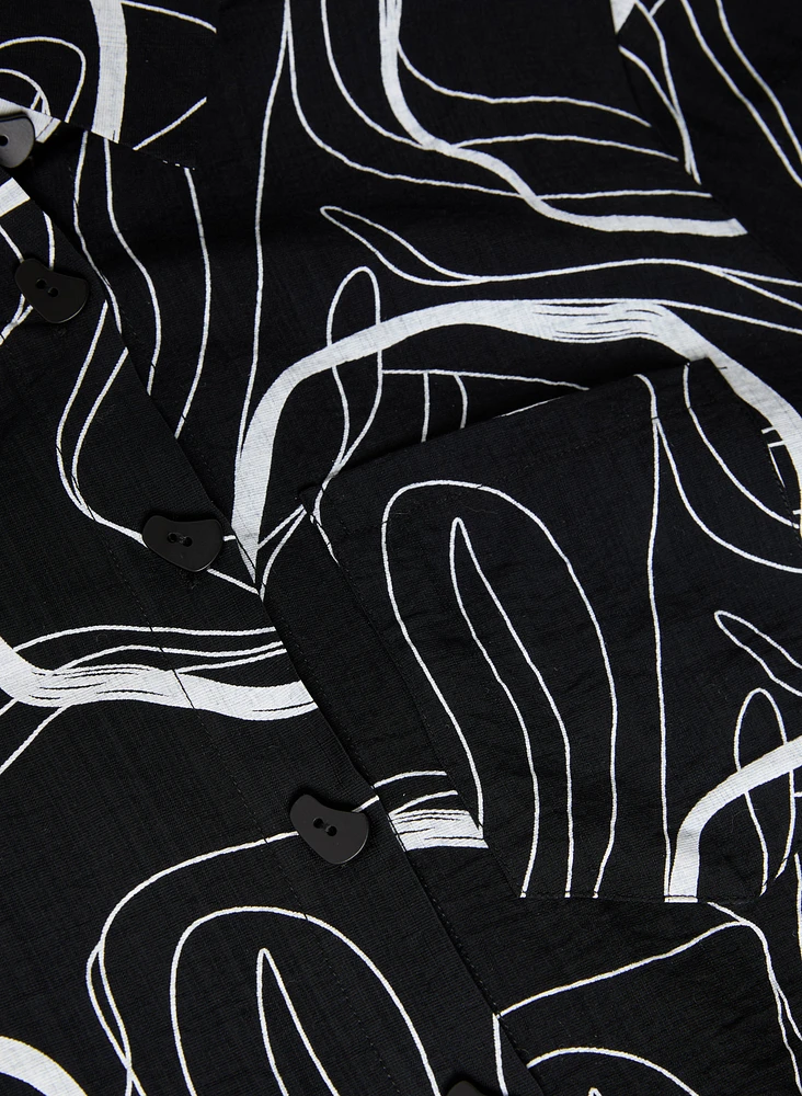 Swirl Print Blouse
