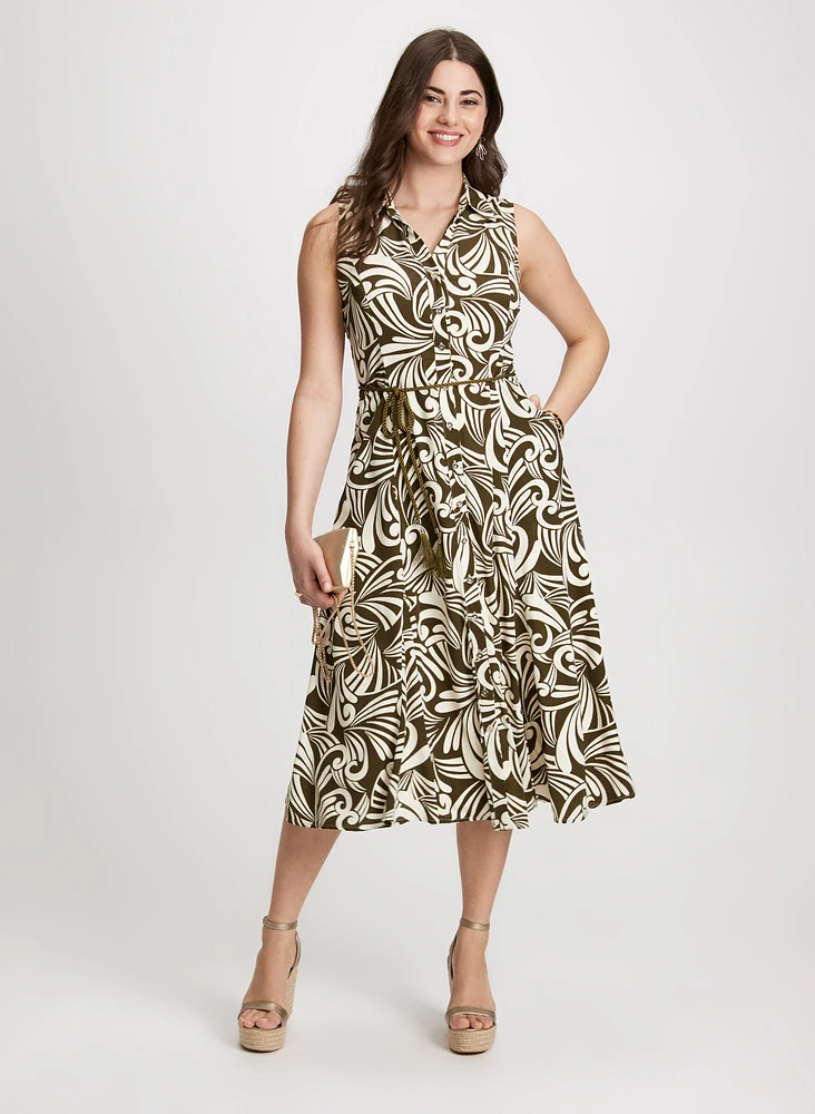 Geometric Print Day Dress