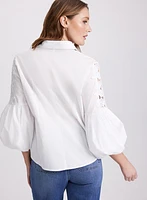 Embroidered Trim Blouse