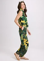 Olivia Palm Print Pants
