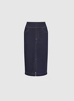 Slit Denim Skirt