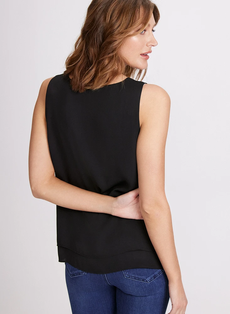 Layered Sleeveless Blouse