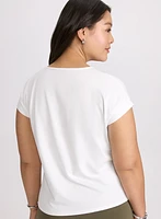 Cotton Crochet Applique T-Shirt