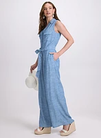 Striped Wide-Leg Jumpsuit