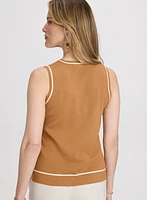 Contrast Trim Knit Tank Top