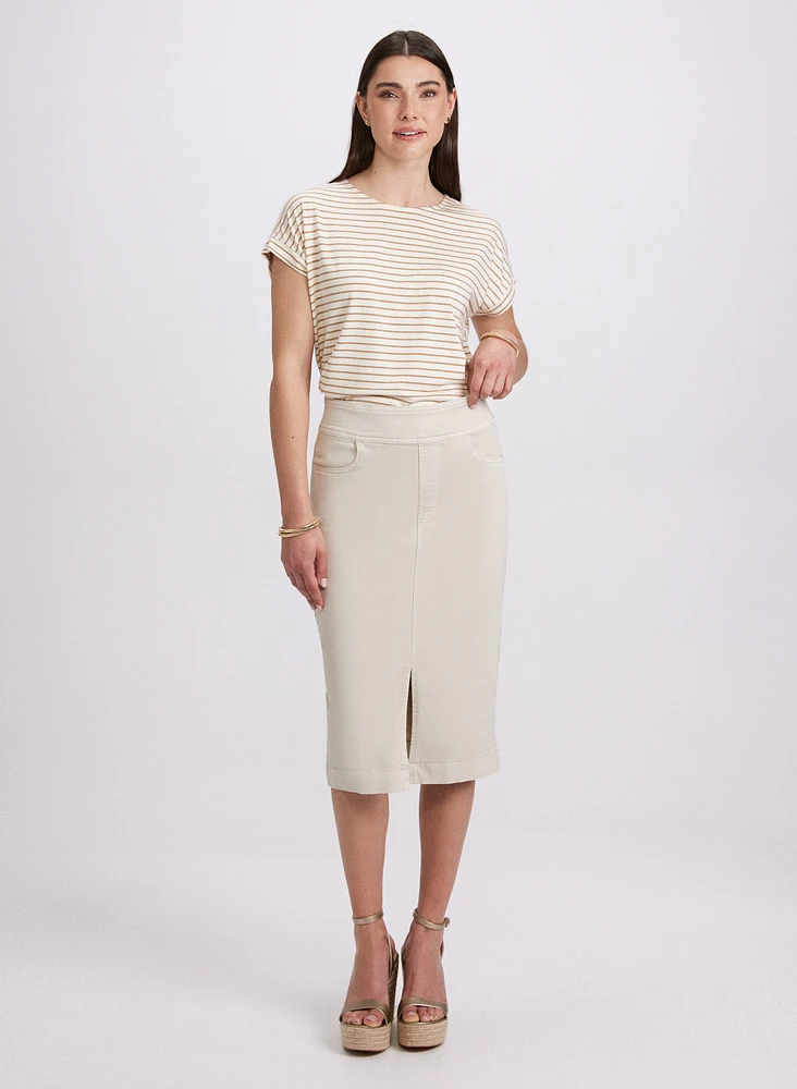 Denim Pencil Skirt