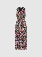 Abstract Plissé Dress