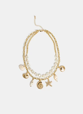 Seashell & Starfish Necklace