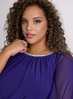 Jersey Dress & Chiffon Cape