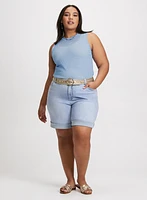 Sleeveless Open Knit Top