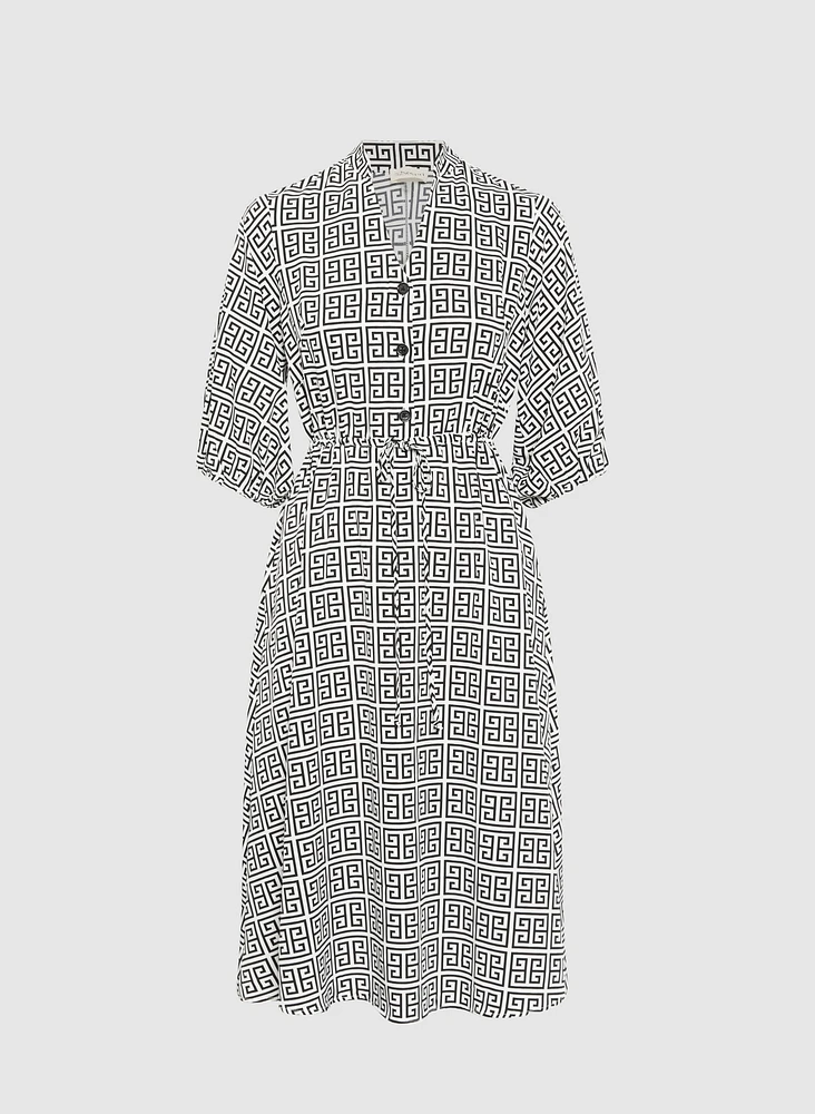 Geometric Print Dress