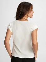 Knotted Cap-Sleeve Top