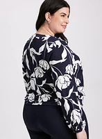 Graphic Floral Print Top