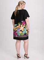 Joseph Ribkoff - Tropical Flutter Sleeve Dress
