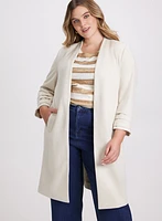 Collarless Duster Jacket