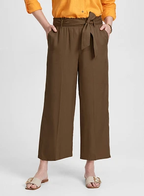 Capri à taille élastique nouer