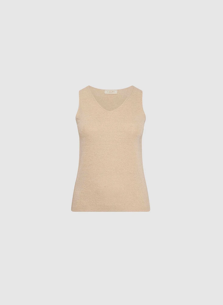 Knit V-Neck Tank Top